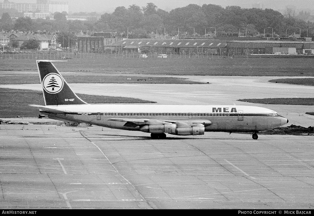 Aircraft Photo of OD-AGF | Boeing 720-047B | MEA - Middle East Airlines | AirHistory.net #302648