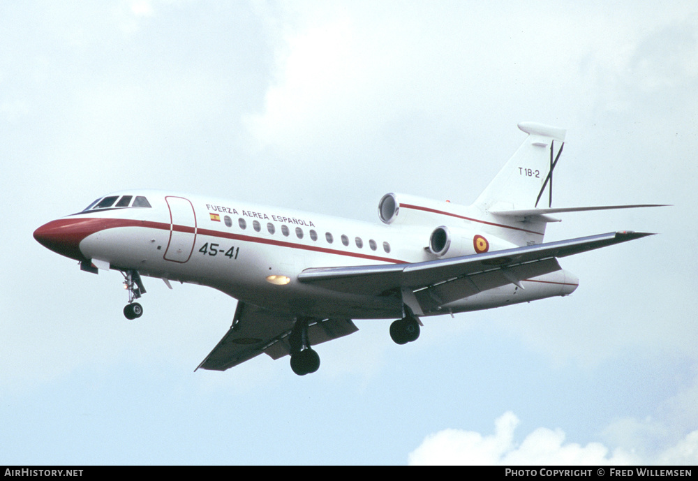 Aircraft Photo of T18-2 | Dassault Falcon 900B | Spain - Air Force | AirHistory.net #302665