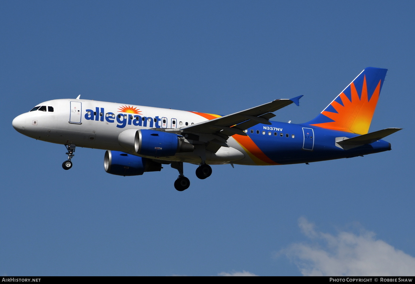 Aircraft Photo of N337NV | Airbus A319-111 | Allegiant Air | AirHistory.net #302735