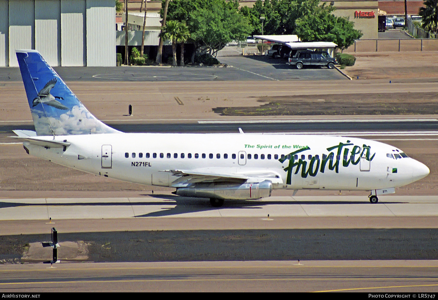 Aircraft Photo of N271FL | Boeing 737-2L9/Adv | Frontier Airlines | AirHistory.net #302758