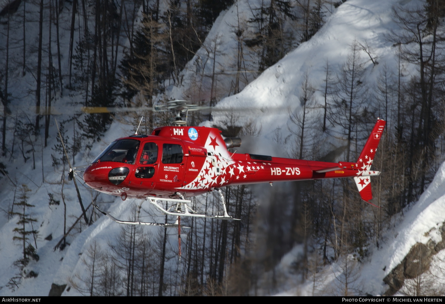 Aircraft Photo of HB-ZVS | Aerospatiale AS-350B-3 Ecureuil | Air Zermatt | AirHistory.net #303144