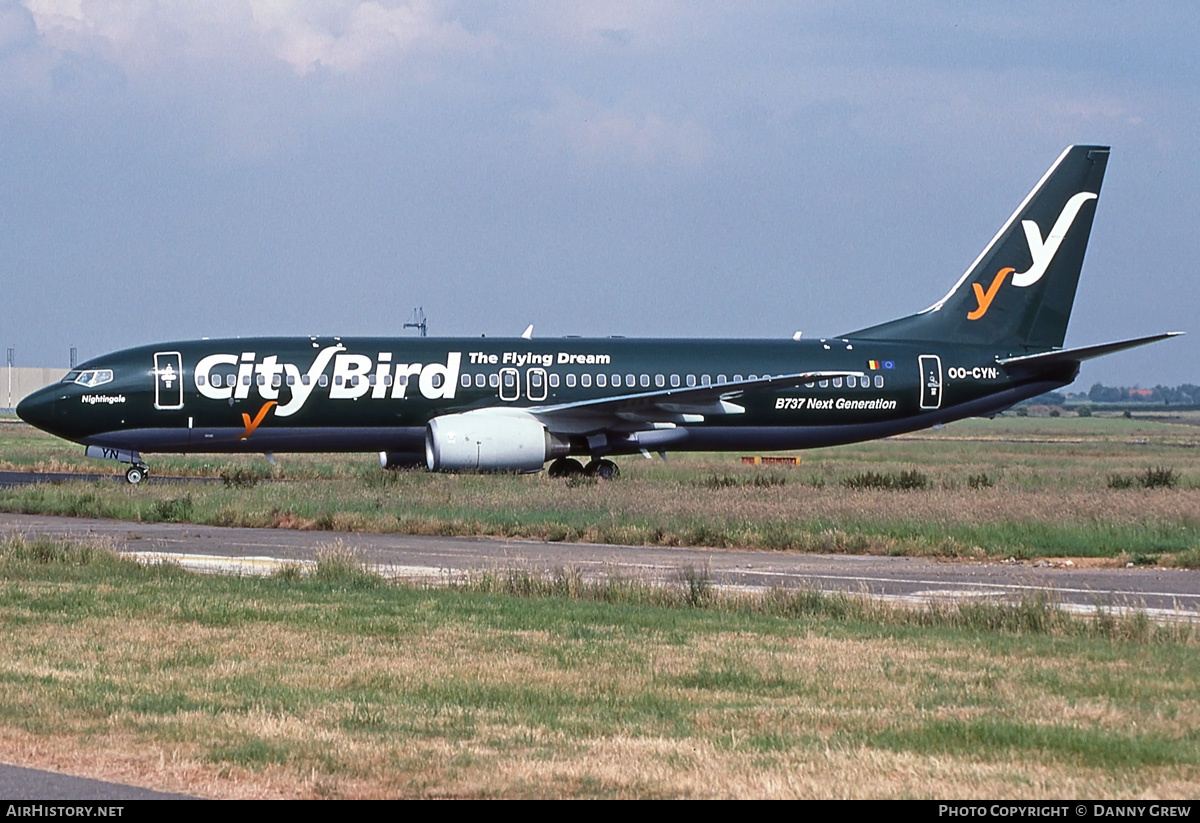 Aircraft Photo of OO-CYN | Boeing 737-86Q | CityBird | AirHistory.net #303187
