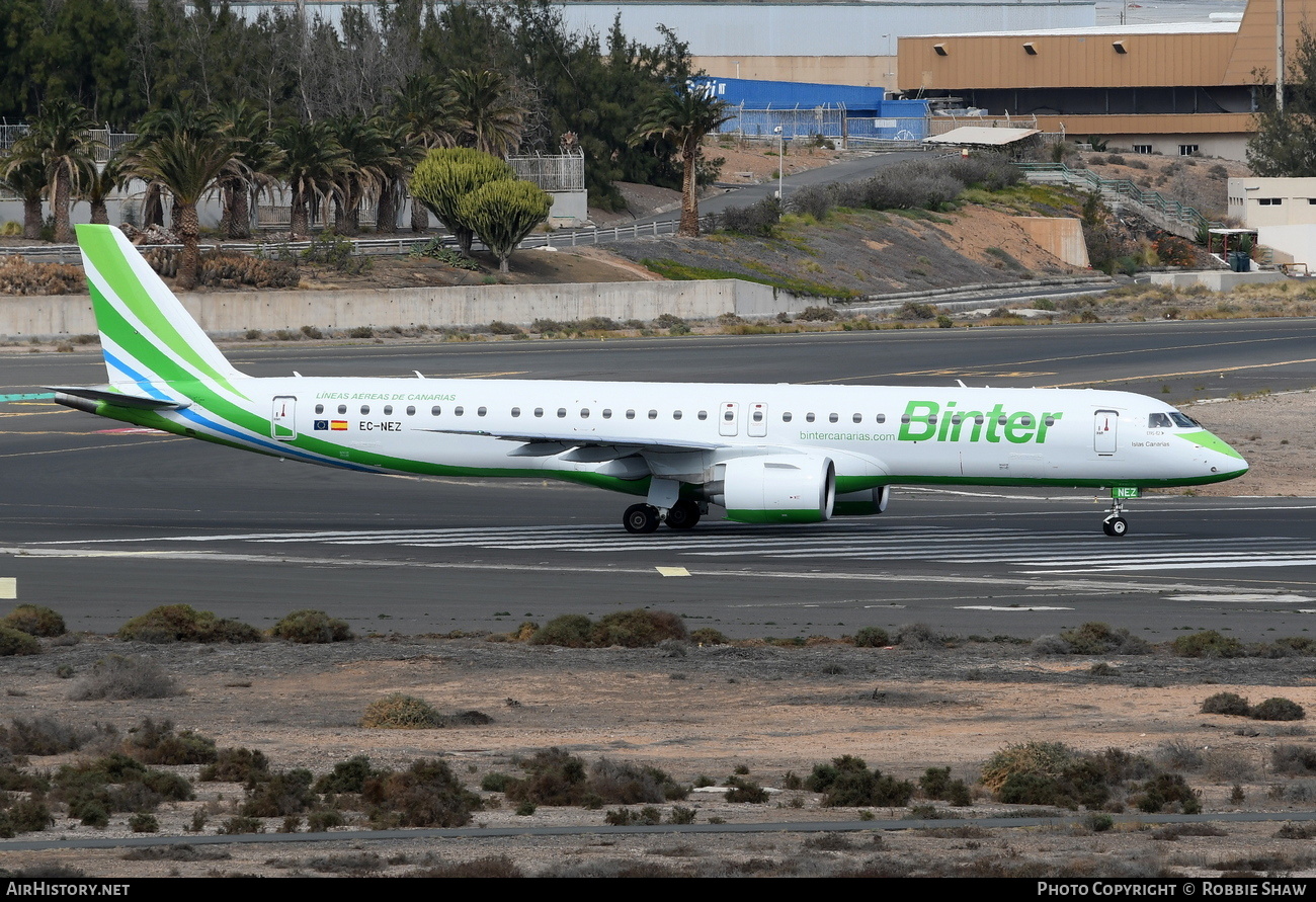 Aircraft Photo of EC-NEZ | Embraer 195-E2 (ERJ-190-400) | Binter Canarias | AirHistory.net #303239