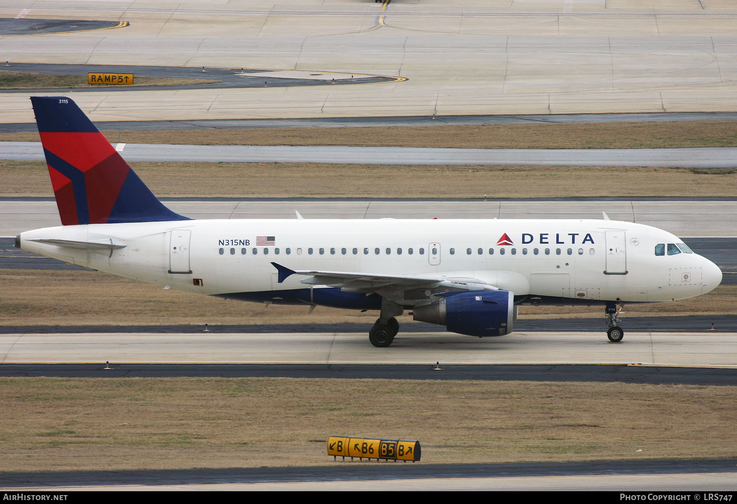 Aircraft Photo of N315NB | Airbus A319-114 | Delta Air Lines | AirHistory.net #303243