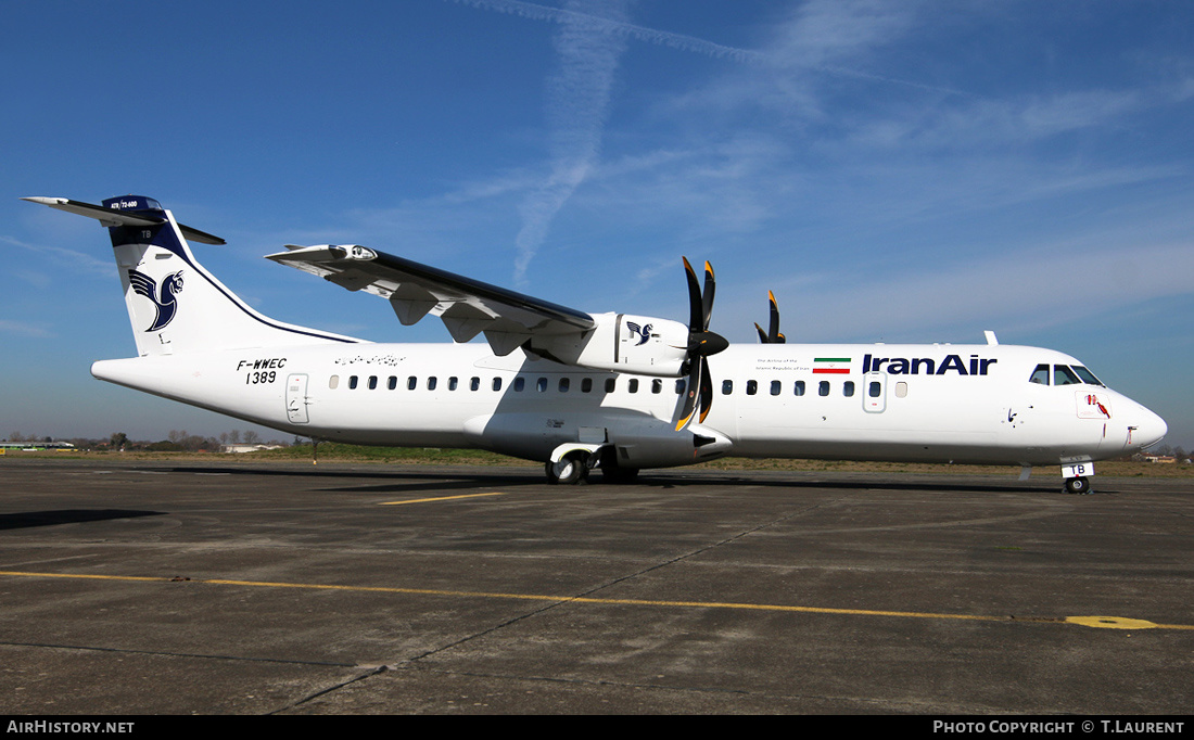 Aircraft Photo of F-WWEC | ATR ATR-72-600 (ATR-72-212A) | Iran Air | AirHistory.net #303295