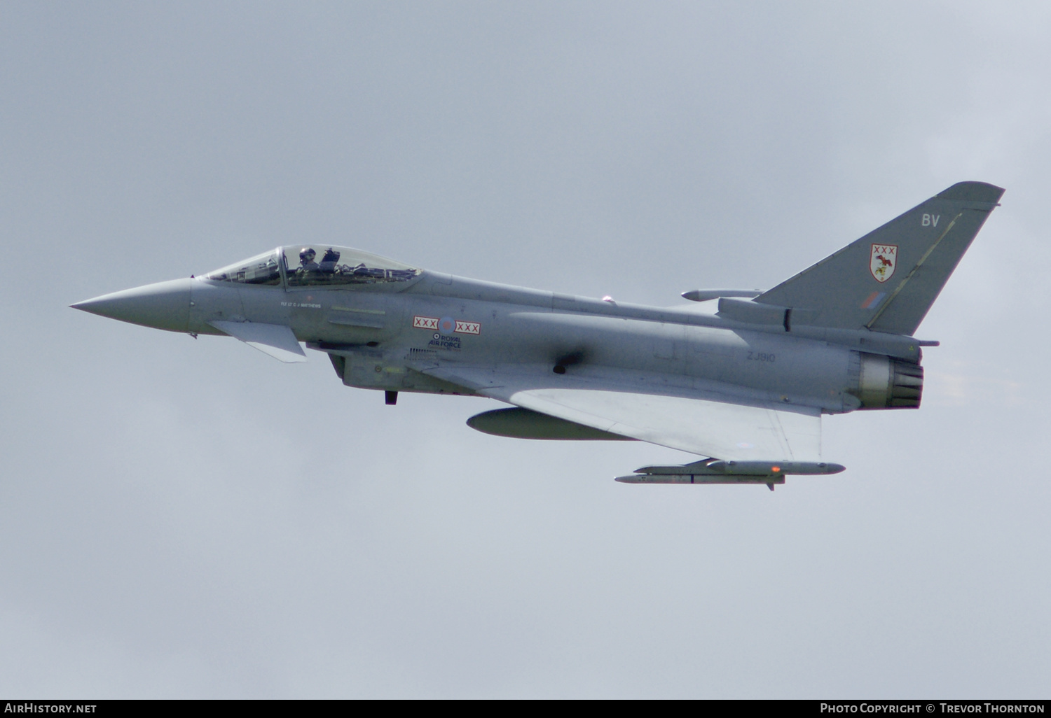 Aircraft Photo of ZJ910 | Eurofighter EF-2000 Typhoon F2 | UK - Air Force | AirHistory.net #303407