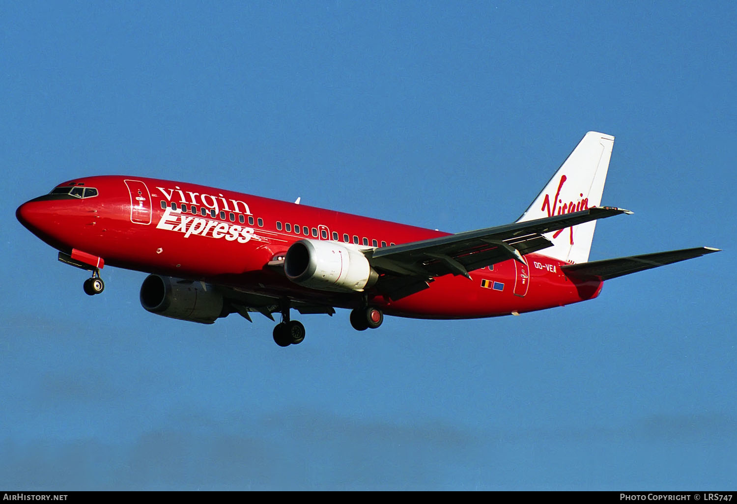 Aircraft Photo of OO-VEA | Boeing 737-36M | Virgin Express | AirHistory.net #303476