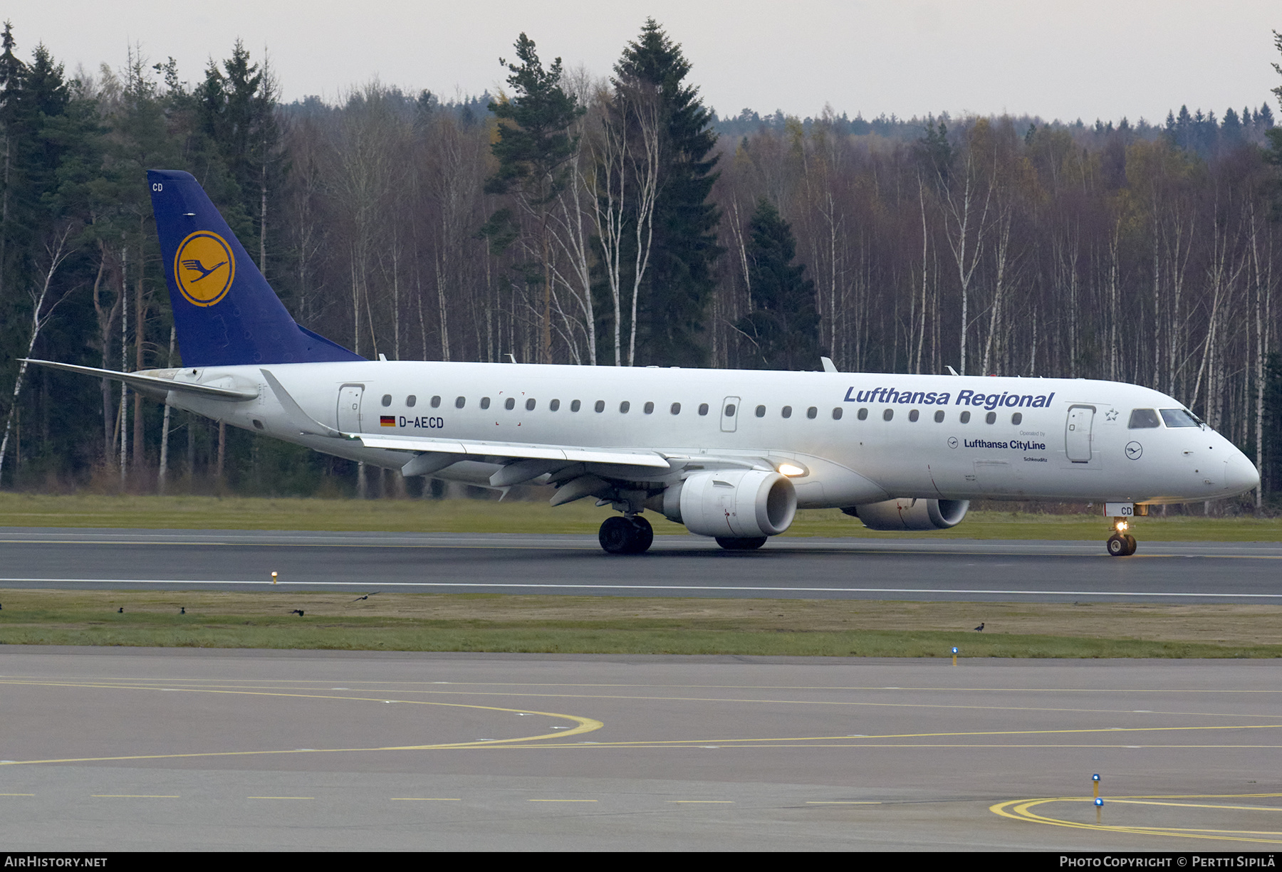 Aircraft Photo of D-AECD | Embraer 190LR (ERJ-190-100LR) | Lufthansa Regional | AirHistory.net #303532