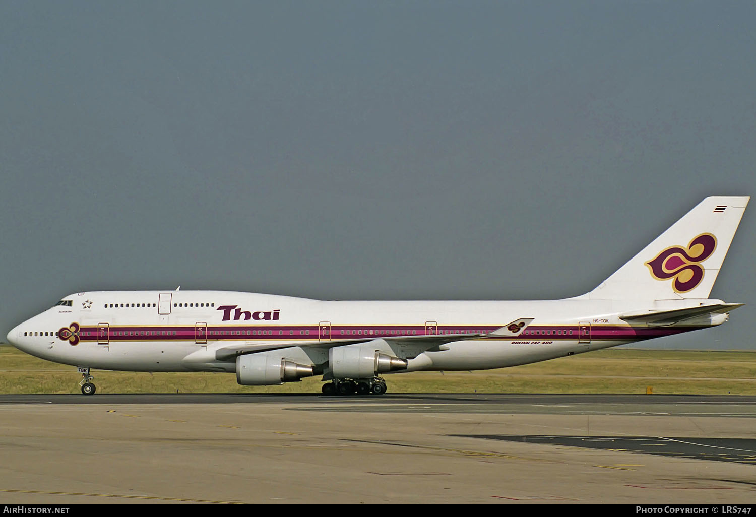 Aircraft Photo of HS-TGK | Boeing 747-4D7 | Thai Airways International | AirHistory.net #303578
