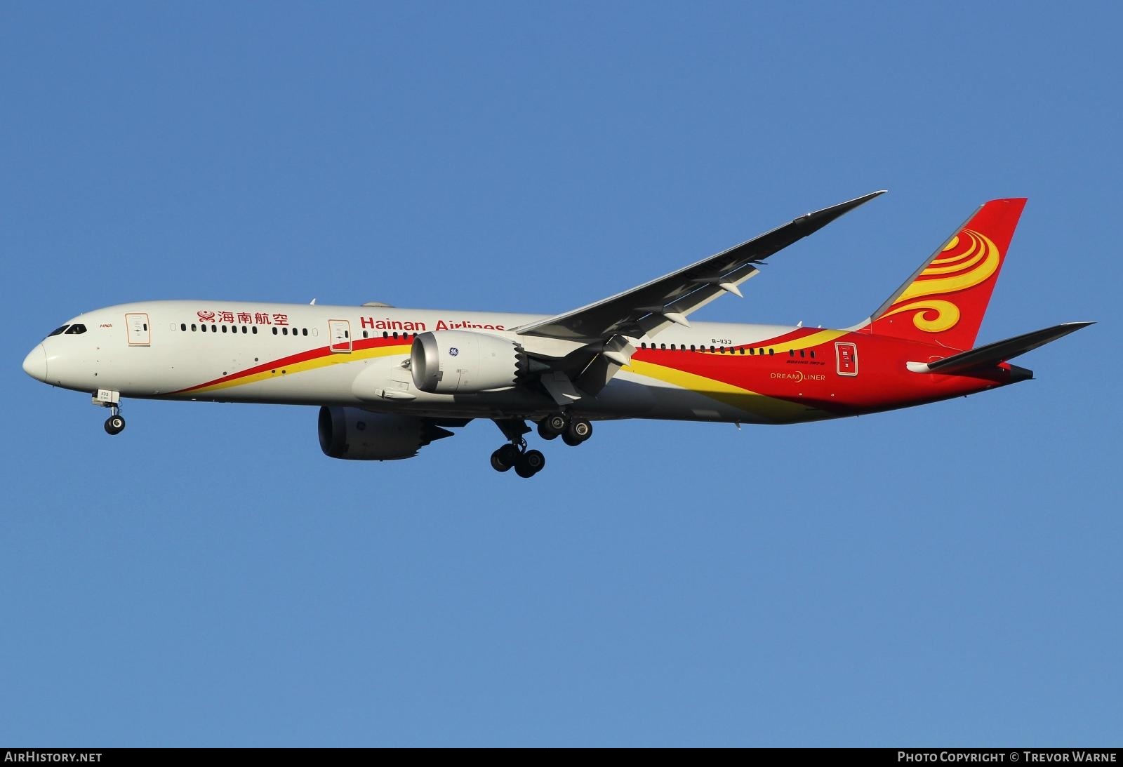Aircraft Photo of B-1133 | Boeing 787-9 Dreamliner | Hainan Airlines | AirHistory.net #303665
