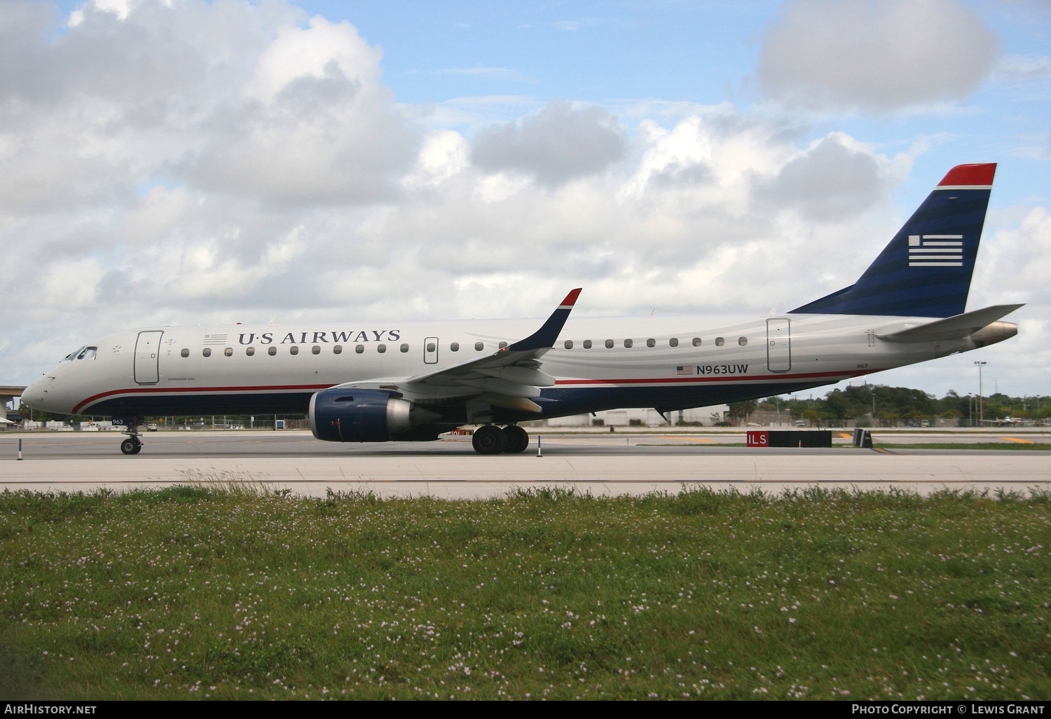 Aircraft Photo of N963UW | Embraer 190AR (ERJ-190-100IGW) | US Airways | AirHistory.net #303817