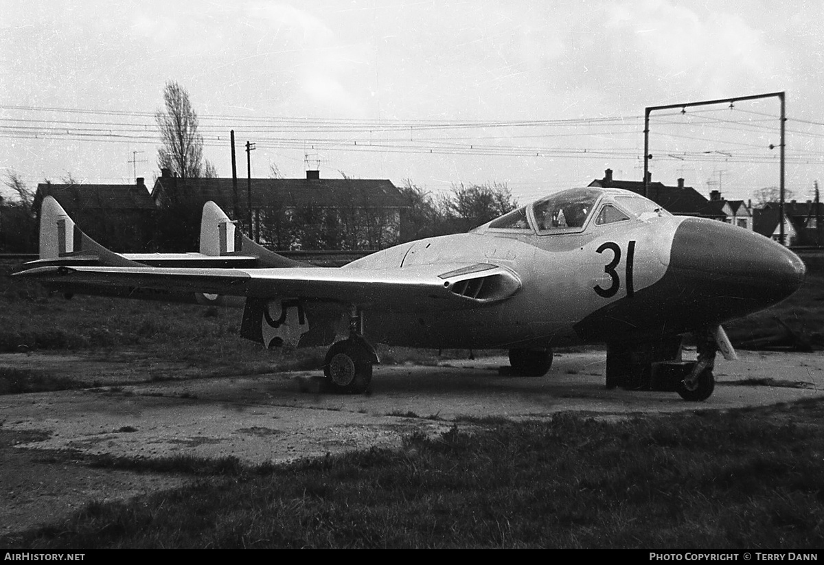Aircraft Photo of WZ458 | De Havilland D.H. 115 Vampire T11 | UK - Air Force | AirHistory.net #303858