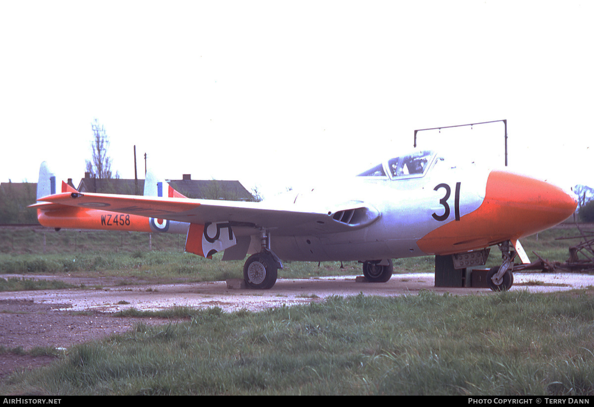 Aircraft Photo of WZ458 | De Havilland D.H. 115 Vampire T11 | UK - Air Force | AirHistory.net #303886