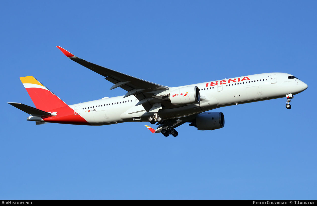 Aircraft Photo of F-WZGU | Airbus A350-941 | Iberia | AirHistory.net #303959