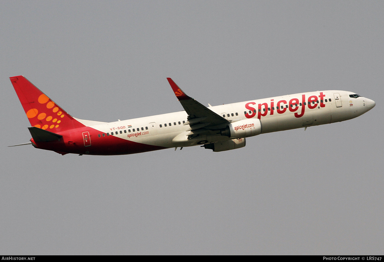 Aircraft Photo of VT-SGD | Boeing 737-9GJ/ER | SpiceJet | AirHistory.net #303995