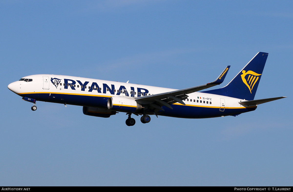 Aircraft Photo of EI-EFZ | Boeing 737-8AS | Ryanair | AirHistory.net #304042