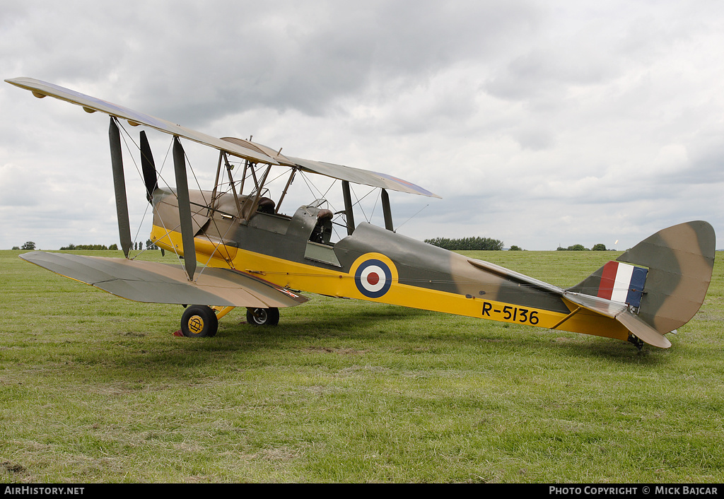 Aircraft Photo of G-APAP / R5136 | De Havilland D.H. 82A Tiger Moth II | UK - Air Force | AirHistory.net #304050