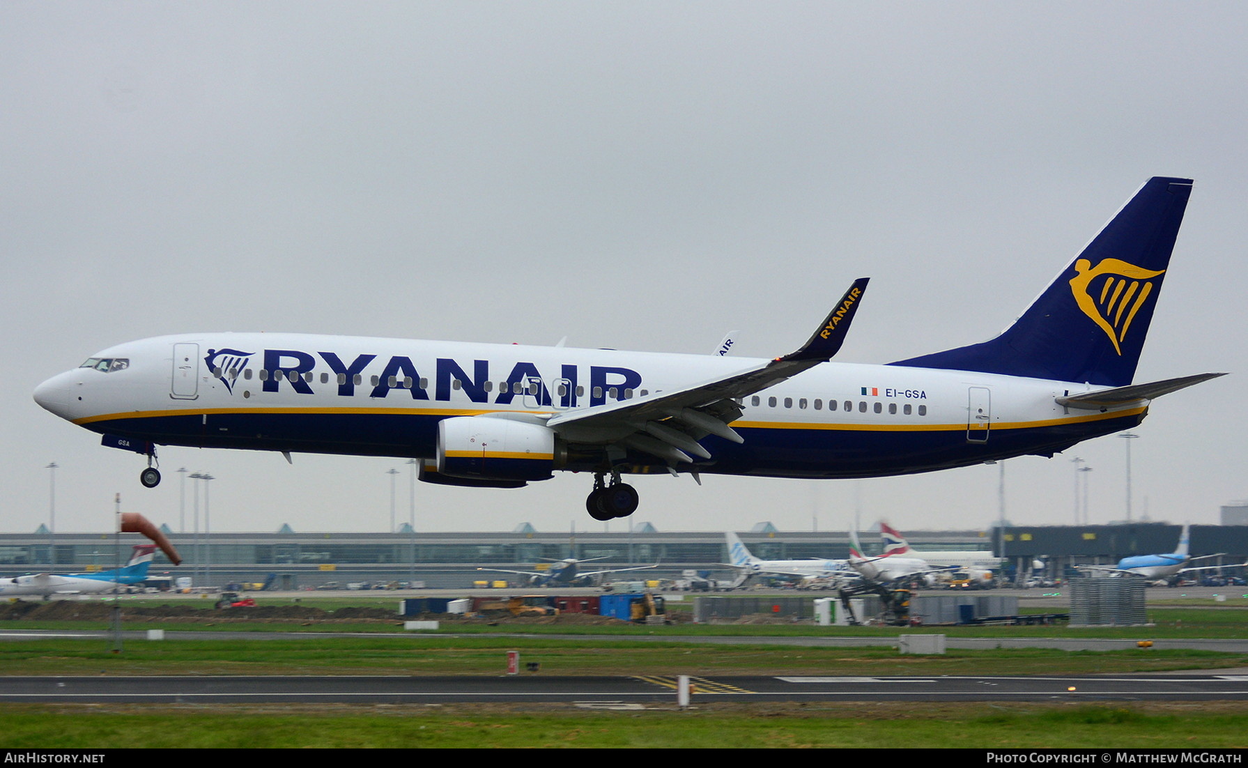 Aircraft Photo of EI-GSA | Boeing 737-800 | Ryanair | AirHistory.net #304057
