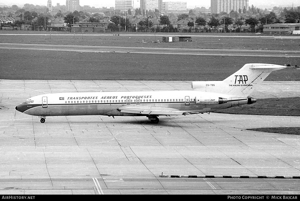 Aircraft Photo of CS-TBS | Boeing 727-282/Adv | TAP - Transportes Aéreos Portugueses | AirHistory.net #304094
