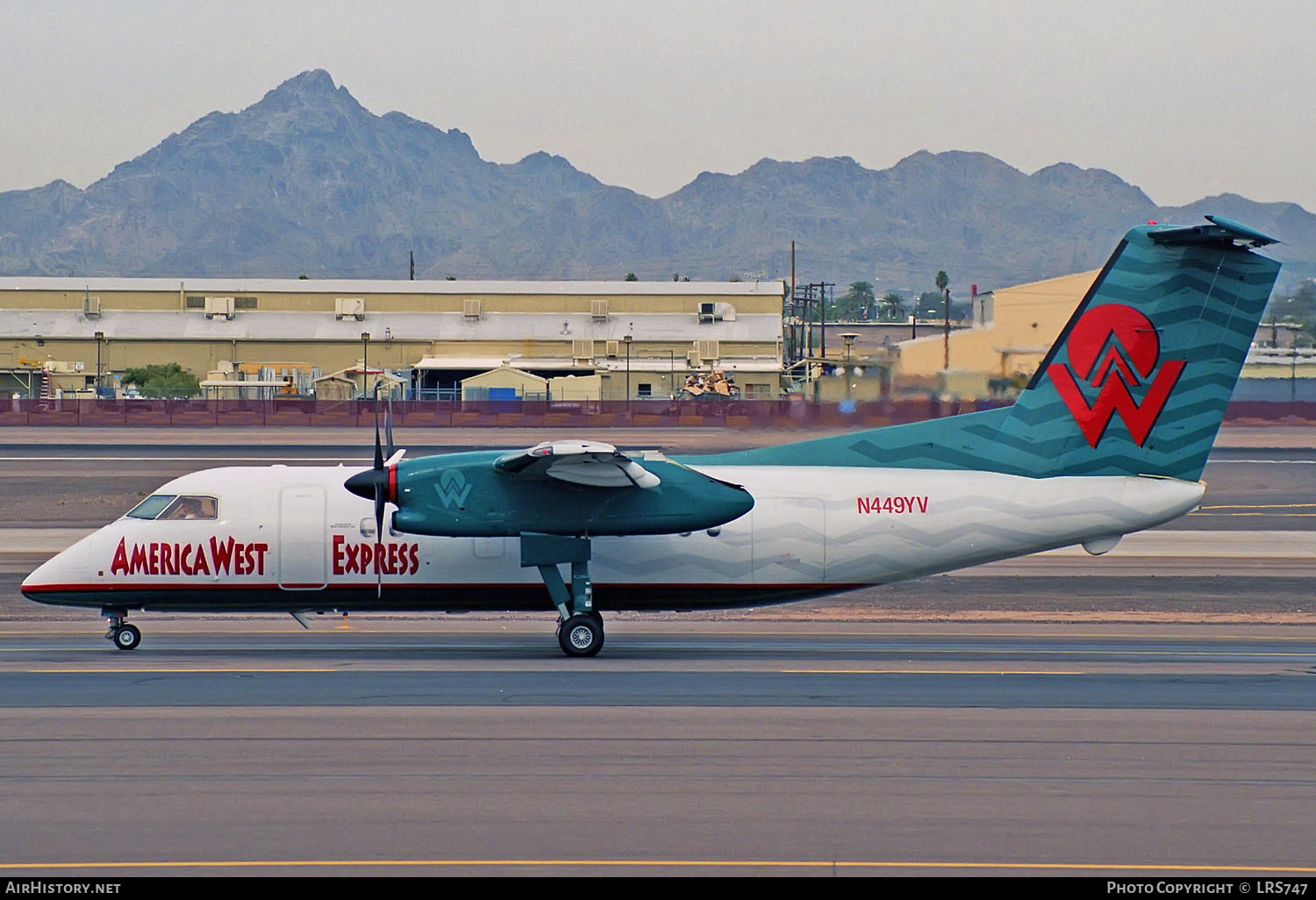 Aircraft Photo of N449YV | De Havilland Canada DHC-8-202 Dash 8 | America West Express | AirHistory.net #304143