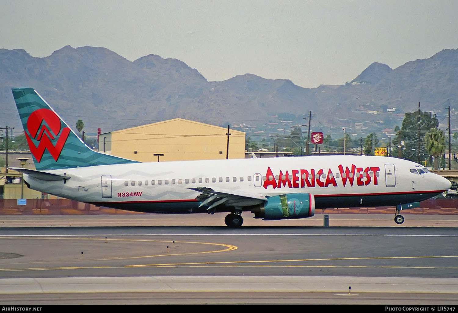Aircraft Photo of N334AW | Boeing 737-3Y0 | America West Airlines | AirHistory.net #304147