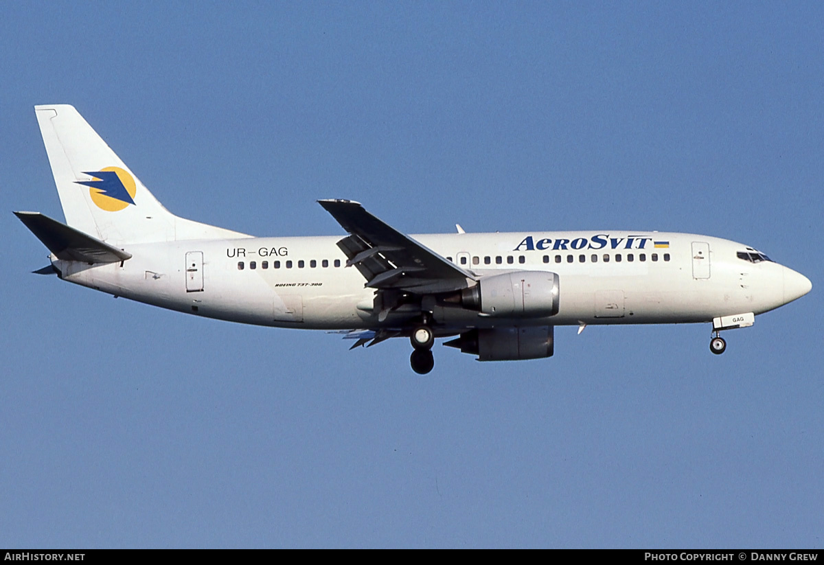 Aircraft Photo of UR-GAG | Boeing 737-35B | AeroSvit Ukrainian Airlines | AirHistory.net #304364