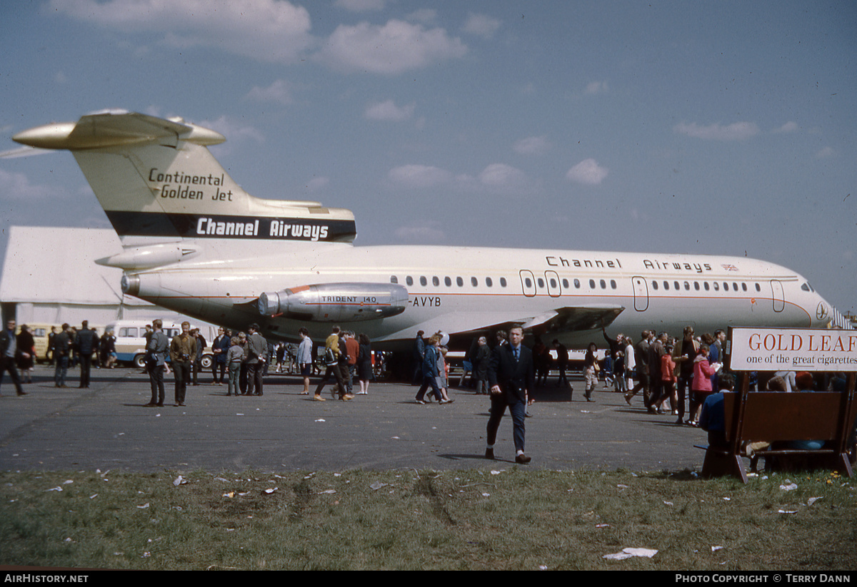 Aircraft Photo of G-AVYB | Hawker Siddeley HS-121 Trident 1E-140 | Channel Airways | AirHistory.net #304444