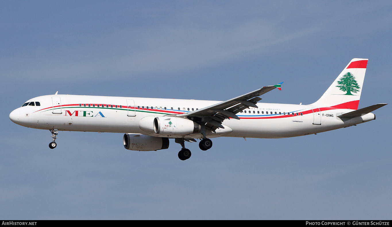 Aircraft Photo of F-ORMG | Airbus A321-231 | MEA - Middle East Airlines | AirHistory.net #304471