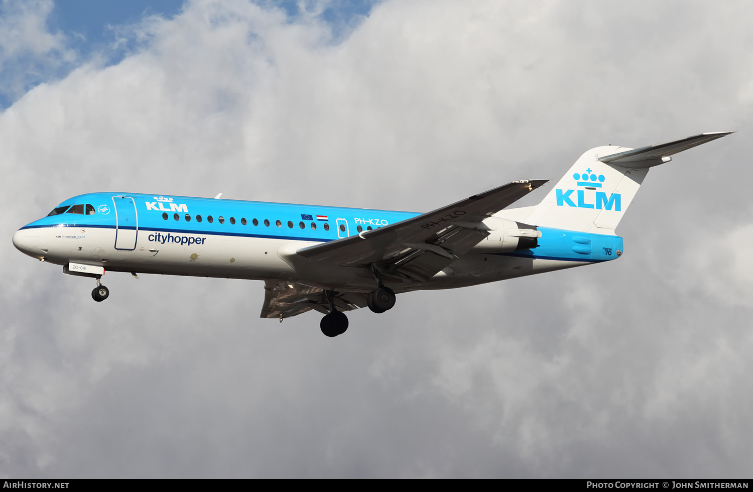 Aircraft Photo of PH-KZO | Fokker 70 (F28-0070) | KLM Cityhopper | AirHistory.net #304595