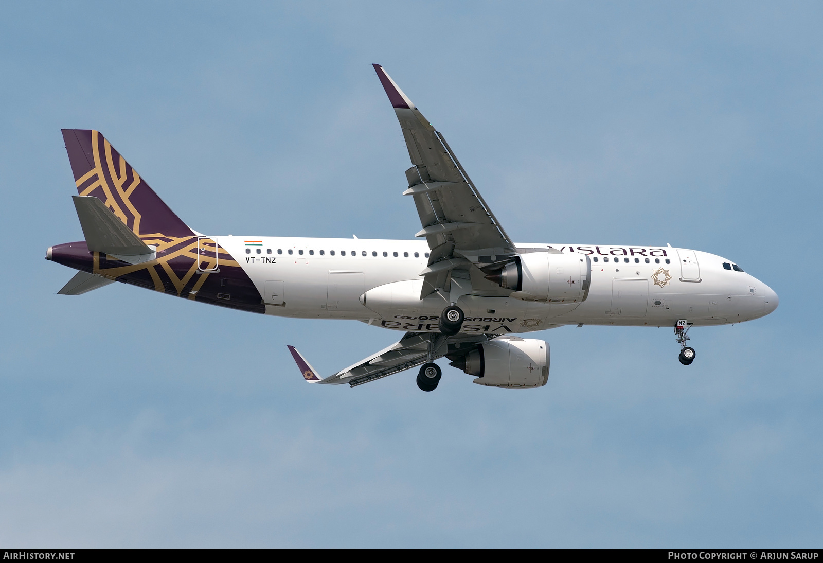 Aircraft Photo of VT-TNZ | Airbus A320-251N | Vistara | AirHistory.net #304617
