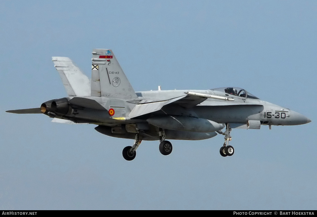 Aircraft Photo of C.15-43 | McDonnell Douglas EF-18M Hornet | Spain - Air Force | AirHistory.net #304863