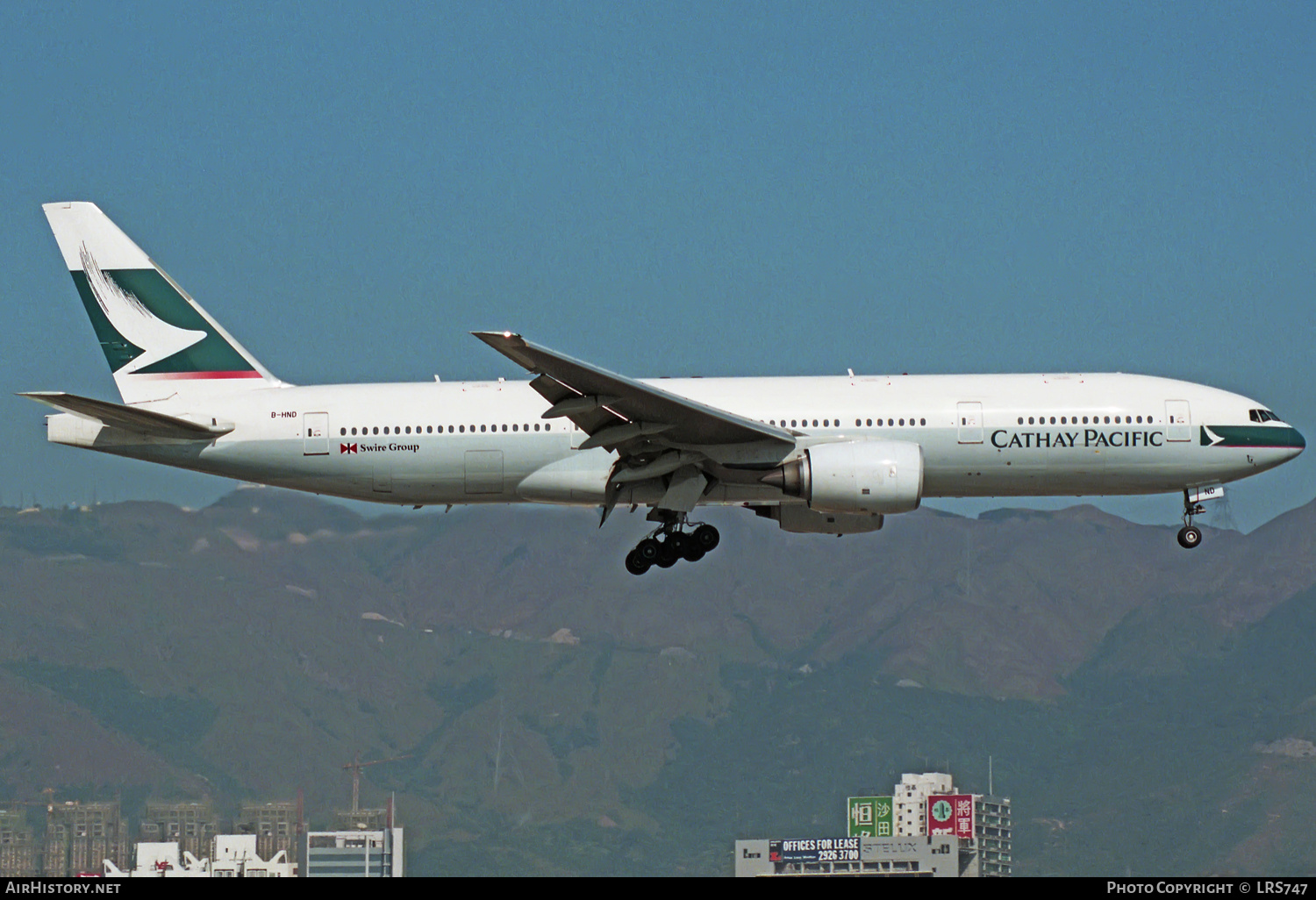 Aircraft Photo of B-HND | Boeing 777-267 | Cathay Pacific Airways | AirHistory.net #304897