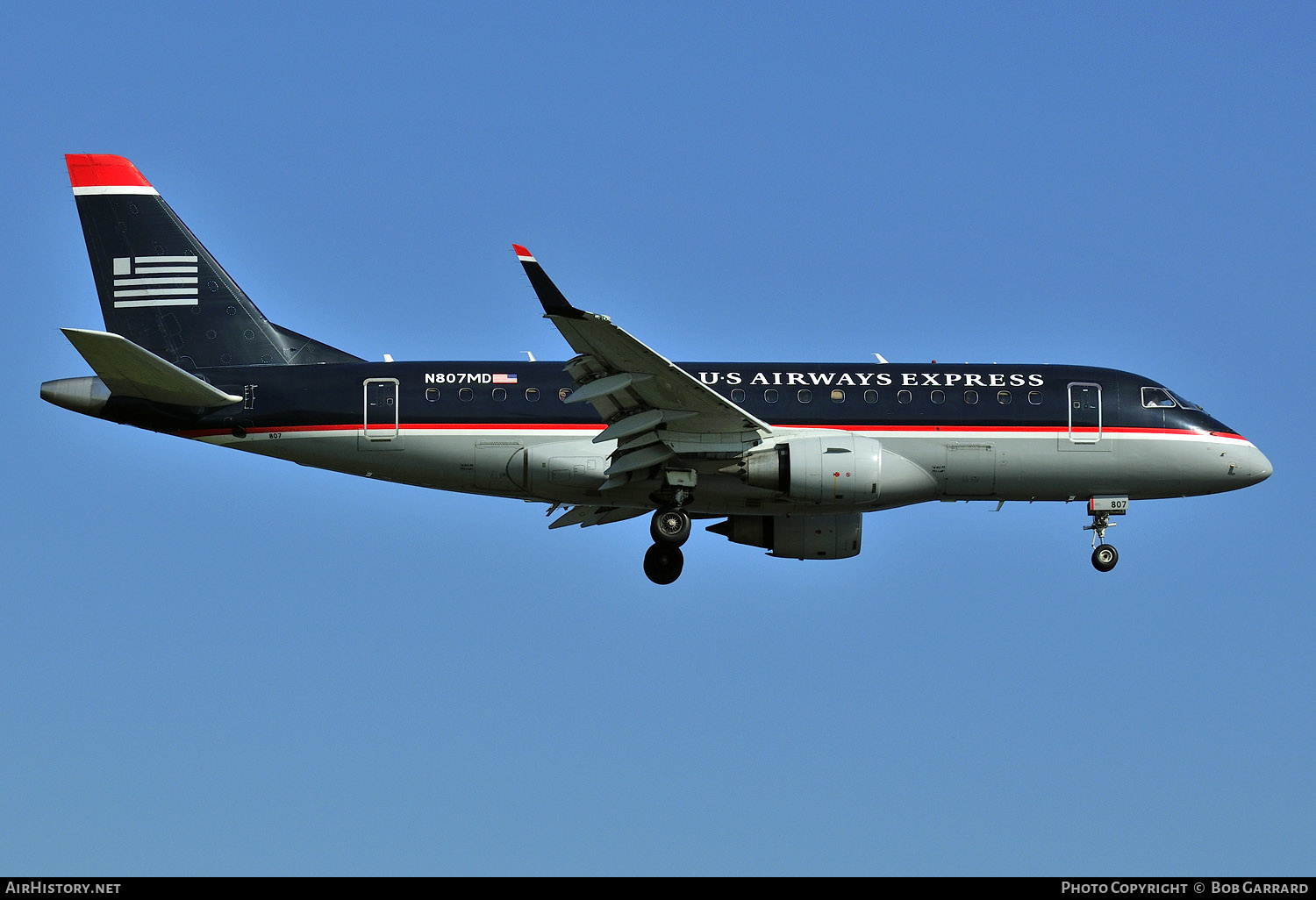 Aircraft Photo of N807MD | Embraer 170SU (ERJ-170-100SU) | US Airways Express | AirHistory.net #305037