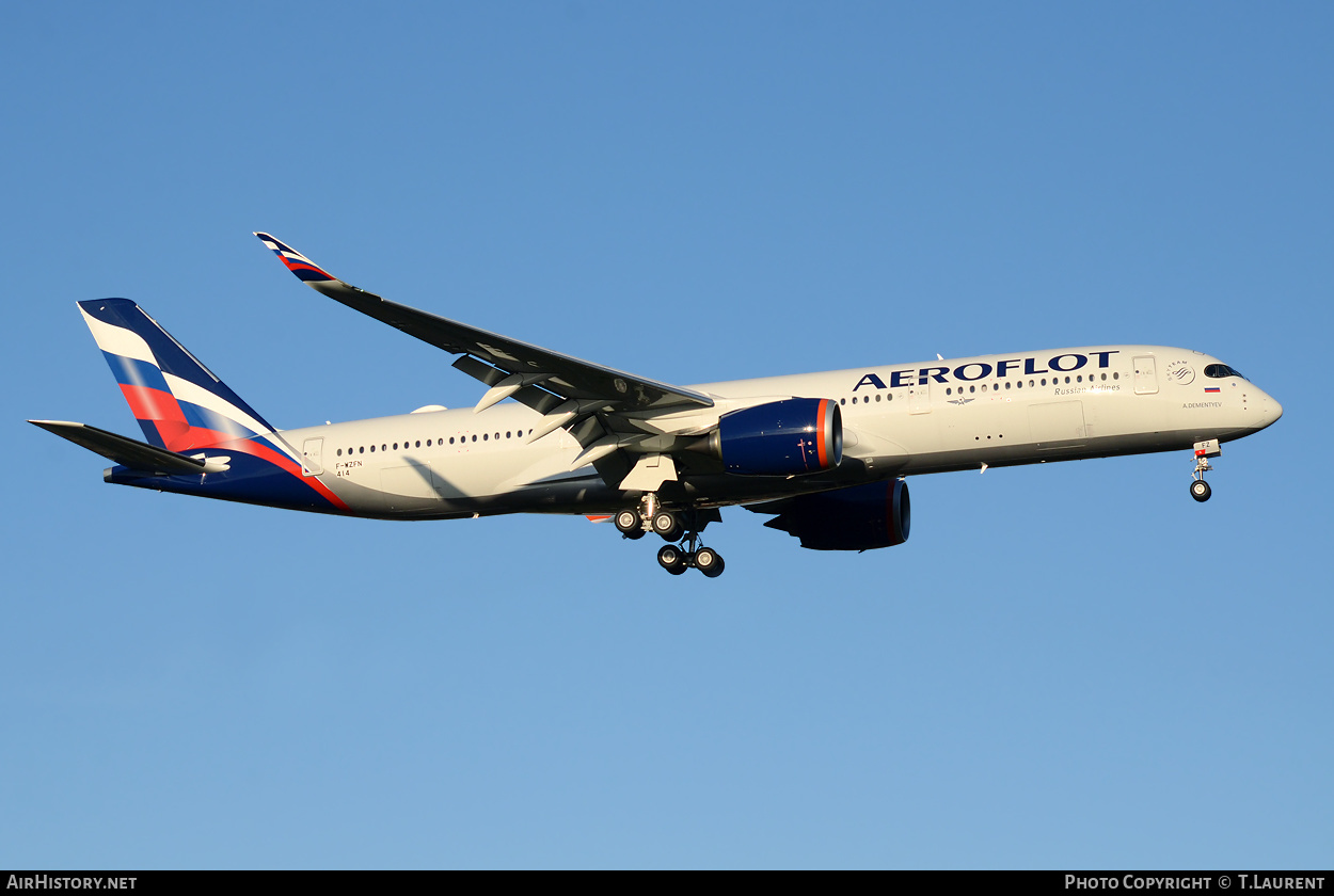 Aircraft Photo of F-WZFN | Airbus A350-941 | Aeroflot - Russian Airlines | AirHistory.net #305295