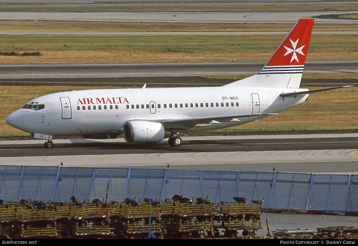 Aircraft Photo of OY-MAA | Boeing 737-5L9 | Air Malta | AirHistory.net #305439