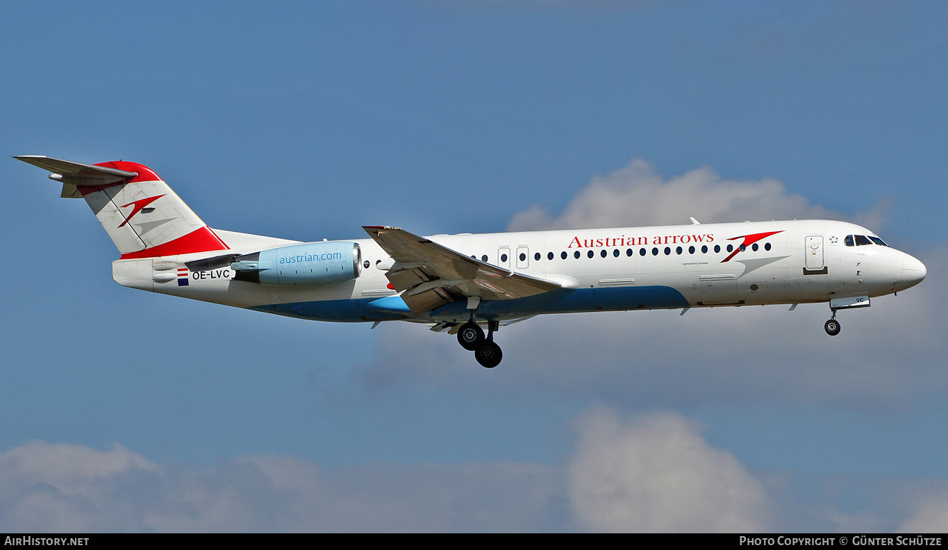 Aircraft Photo of OE-LVC | Fokker 100 (F28-0100) | Austrian Arrows | AirHistory.net #305448