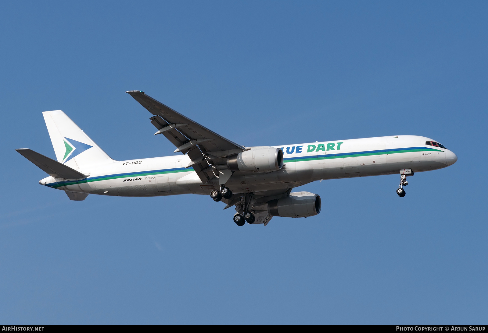 Aircraft Photo of VT-BDQ | Boeing 757-28A(PCF) | Blue Dart Aviation | AirHistory.net #305463