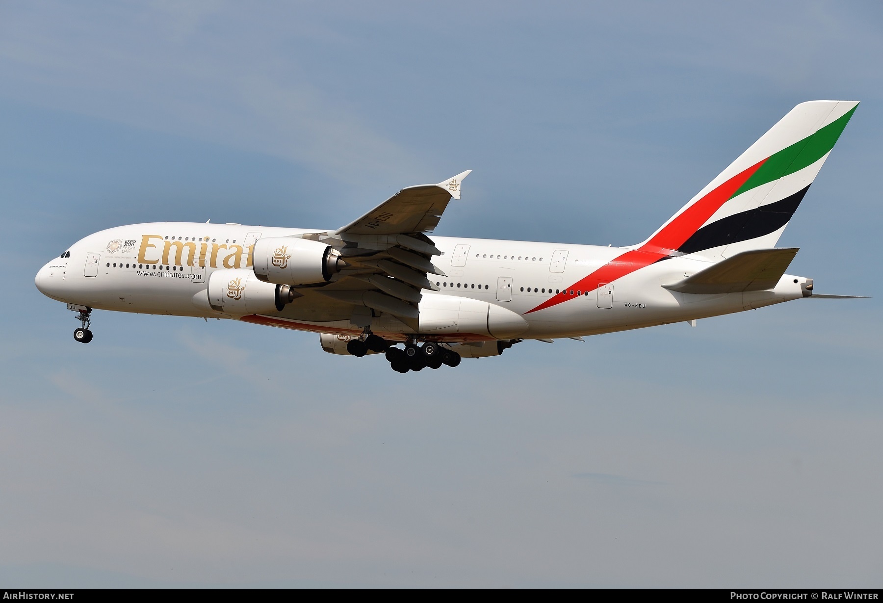 Aircraft Photo of A6-EDU | Airbus A380-861 | Emirates | AirHistory.net #305725