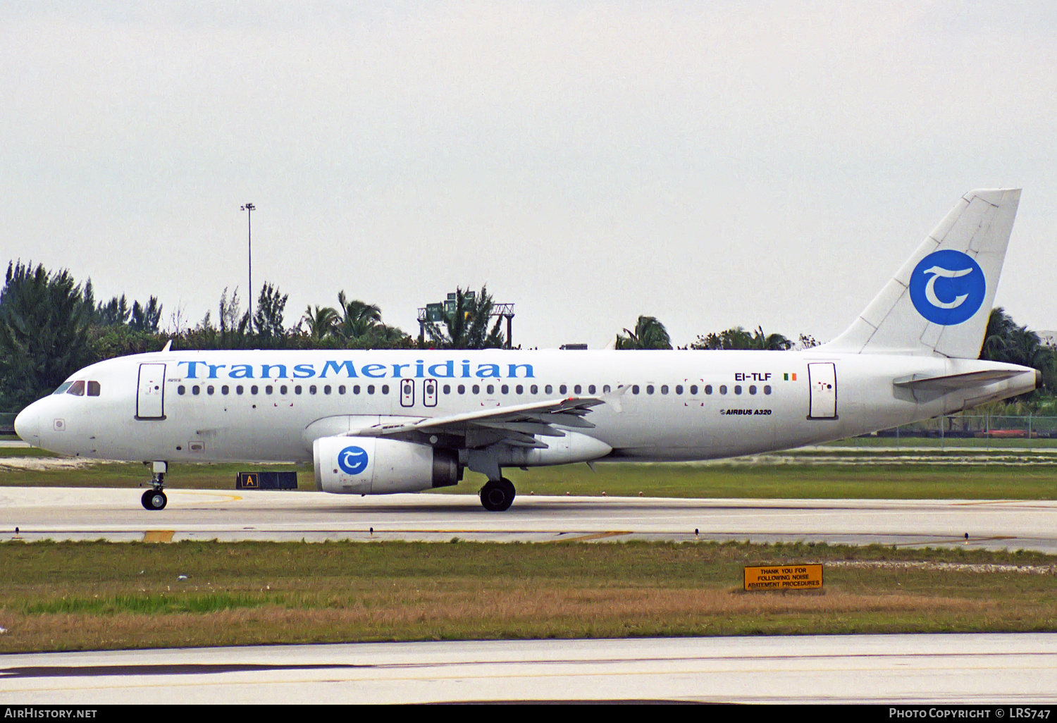 Aircraft Photo of EI-TLF | Airbus A320-231 | TransMeridian Airlines | AirHistory.net #305946