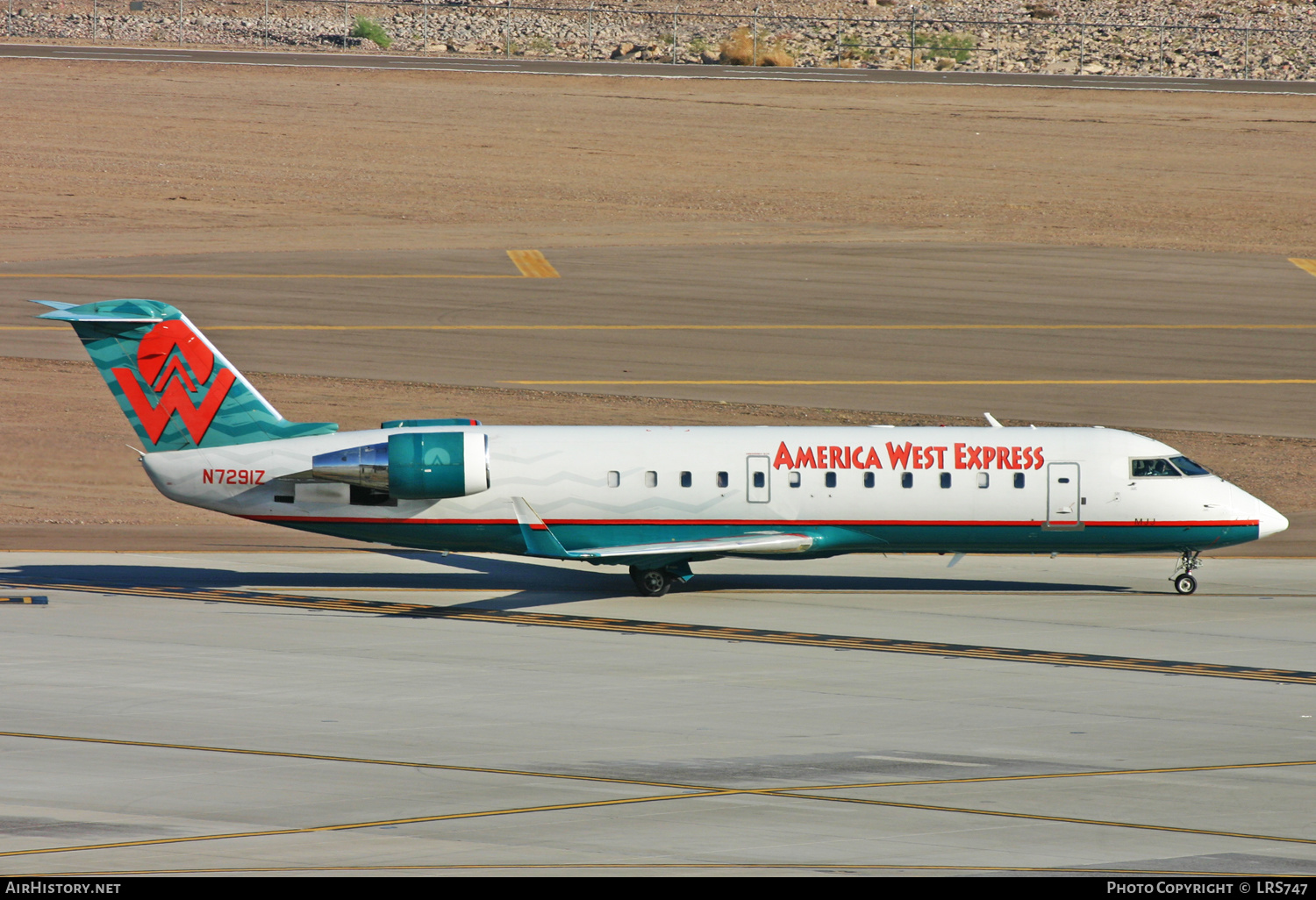 Aircraft Photo of N7291Z | Bombardier CRJ-200LR (CL-600-2B19) | America West Express | AirHistory.net #305983