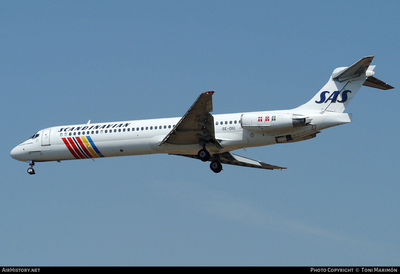 Aircraft Photo of SE-DIU | McDonnell Douglas MD-87 (DC-9-87) | Scandinavian Airlines - SAS | AirHistory.net #306039