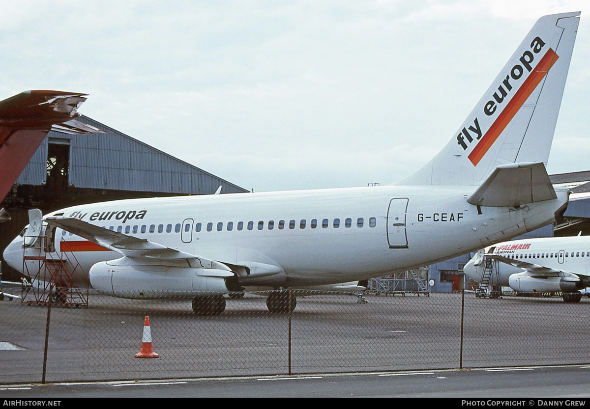 Aircraft Photo of G-CEAF | Boeing 737-229/Adv | Fly Europa | AirHistory.net #306041