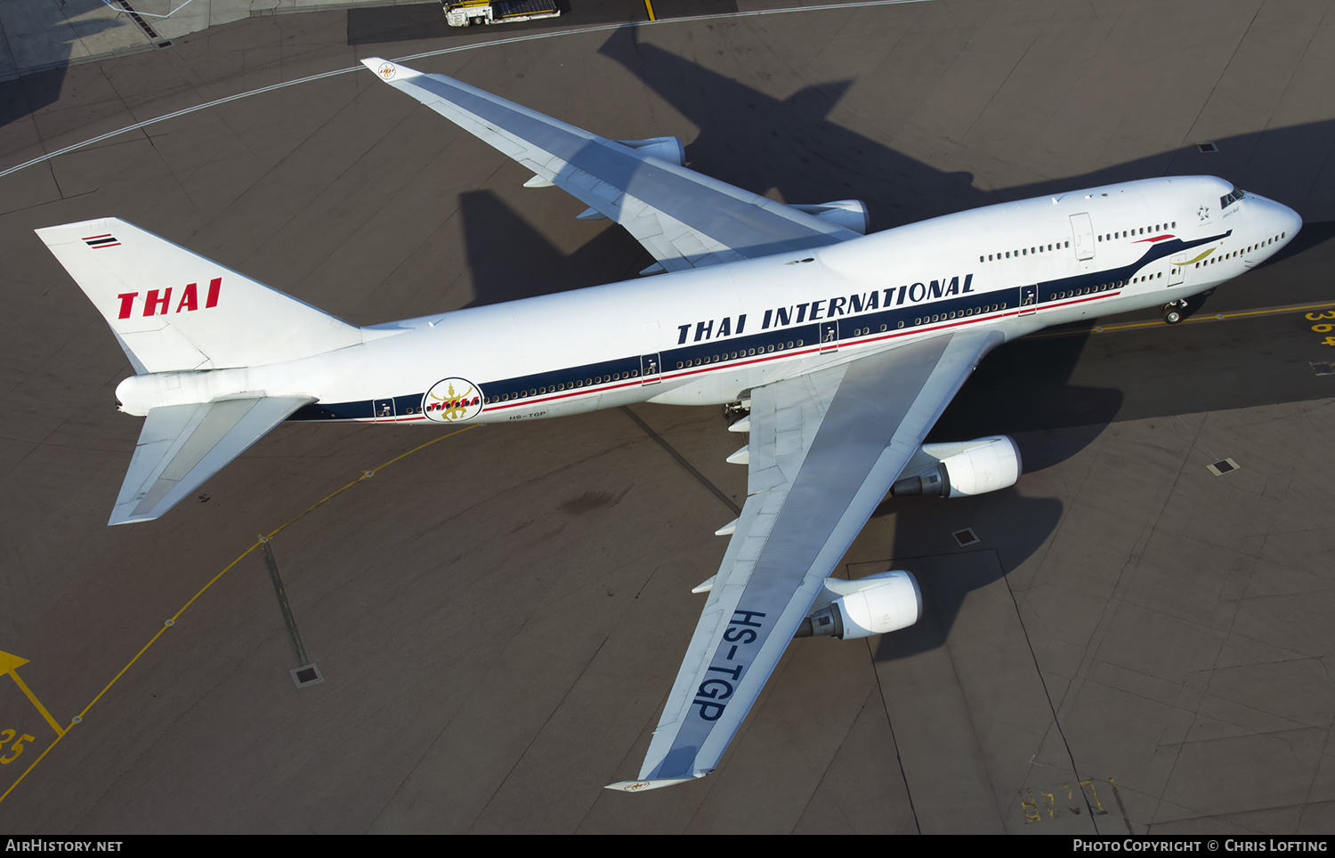 Aircraft Photo of HS-TGP | Boeing 747-4D7 | Thai Airways International | AirHistory.net #306410