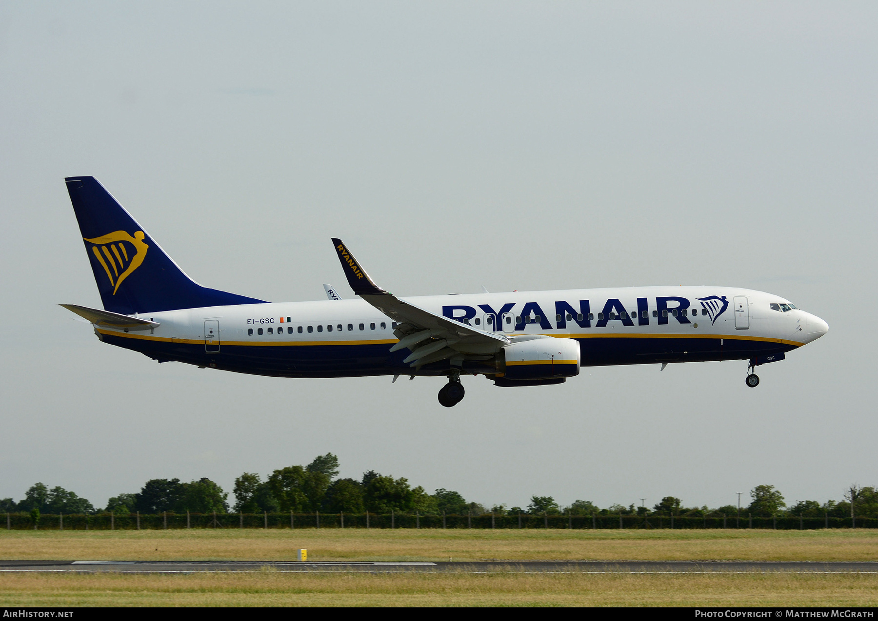 Aircraft Photo of EI-GSC | Boeing 737-800 | Ryanair | AirHistory.net #306529