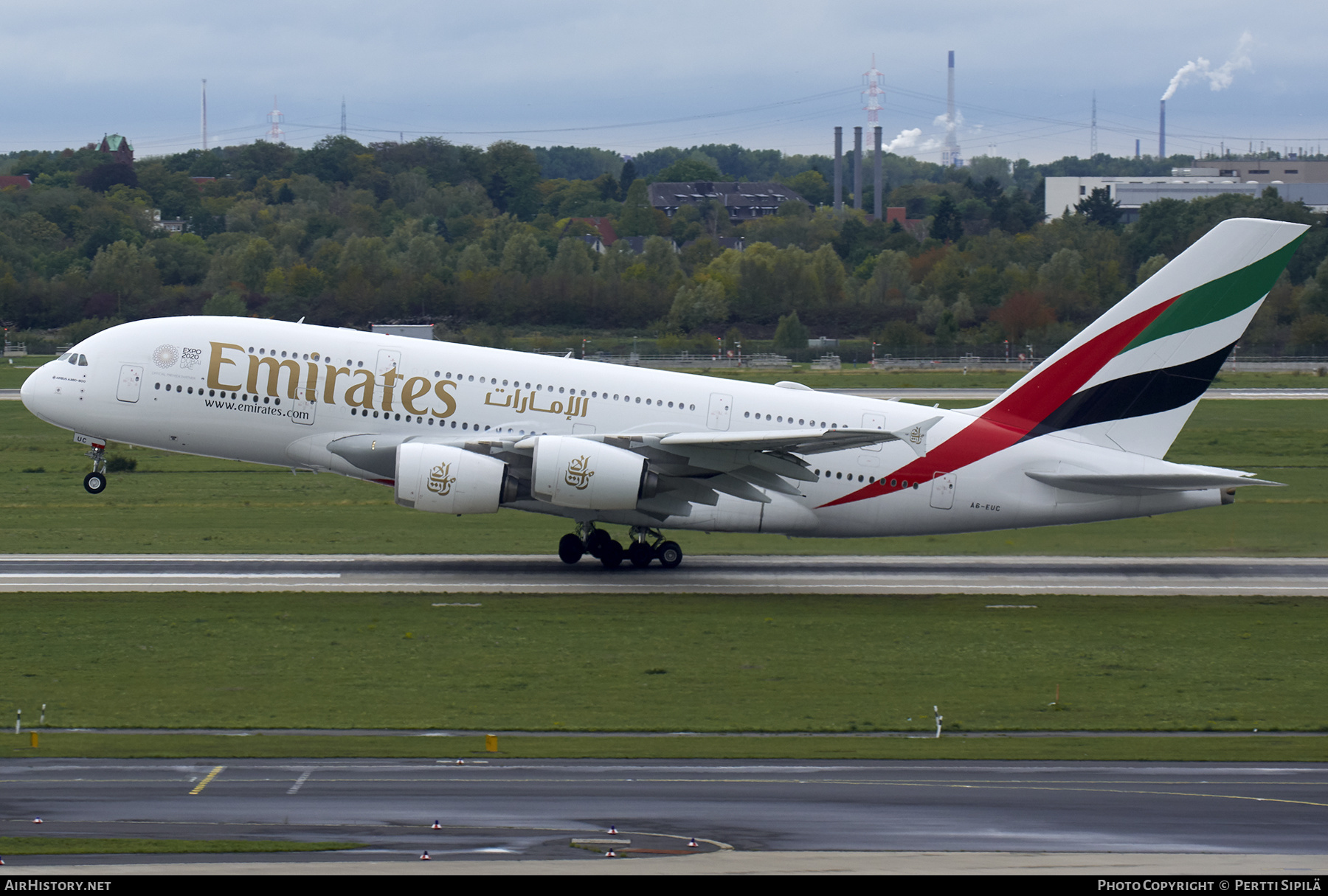 Aircraft Photo of A6-EUC | Airbus A380-861 | Emirates | AirHistory.net #306846