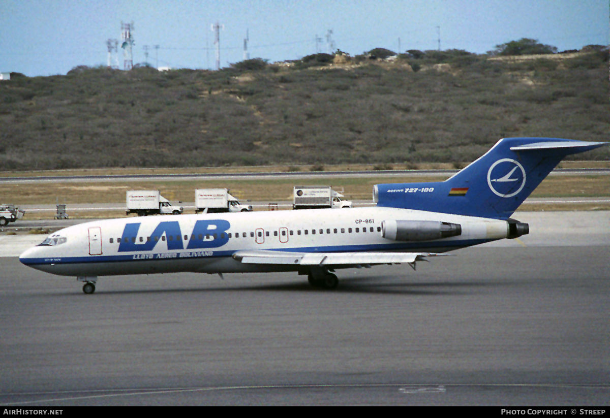 Aircraft Photo of CP-861 | Boeing 727-1A0 | Lloyd Aereo Boliviano - LAB | AirHistory.net #307060