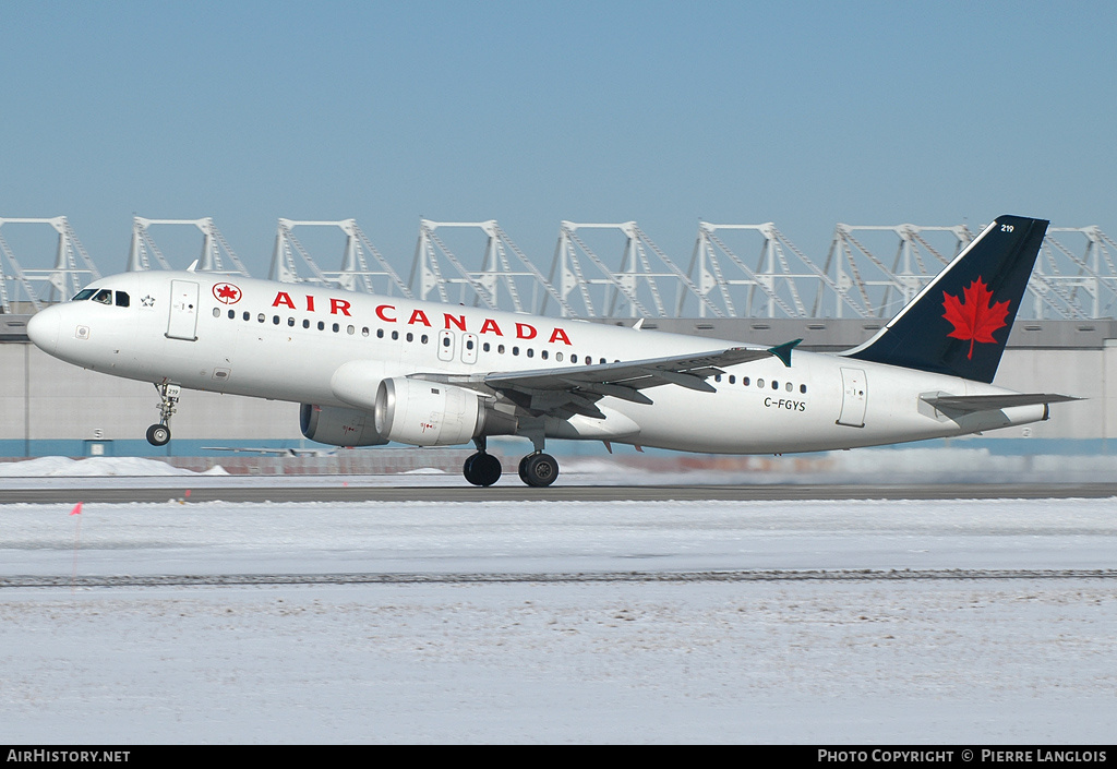 Aircraft Photo of C-FGYS | Airbus A320-211 | Air Canada | AirHistory.net #307266