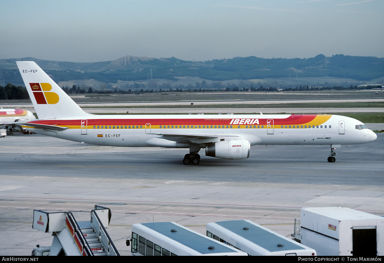 Aircraft Photo of EC-FEF | Boeing 757-236 | Iberia | AirHistory.net #307822