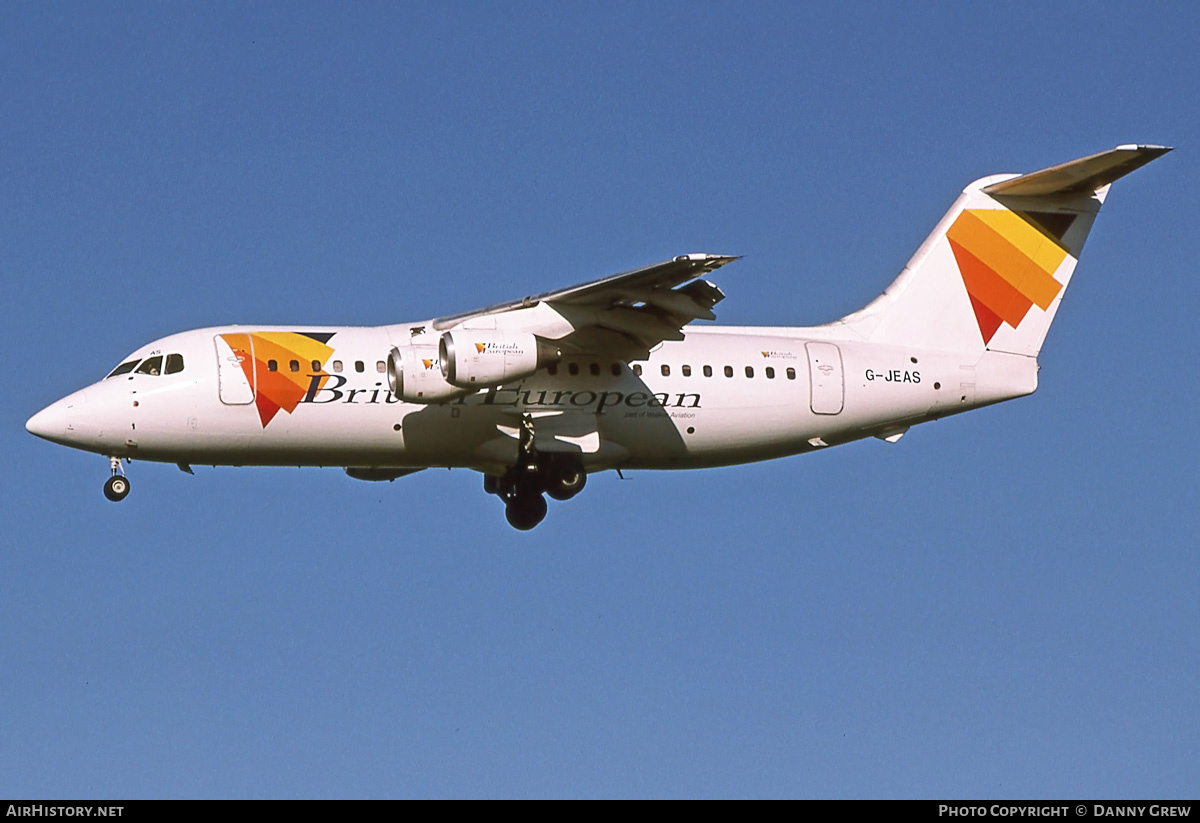 Aircraft Photo of G-JEAS | British Aerospace BAe-146-200 | British European | AirHistory.net #307861