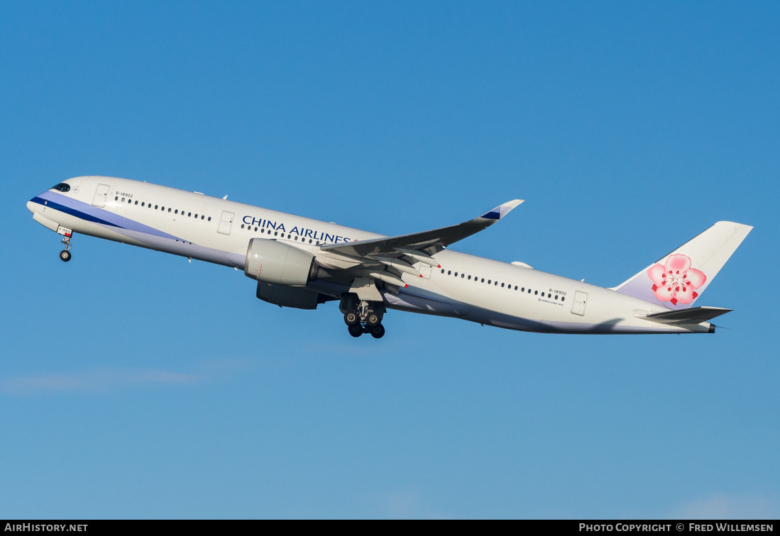 Aircraft Photo of B-18902 | Airbus A350-941 | China Airlines | AirHistory.net #308175
